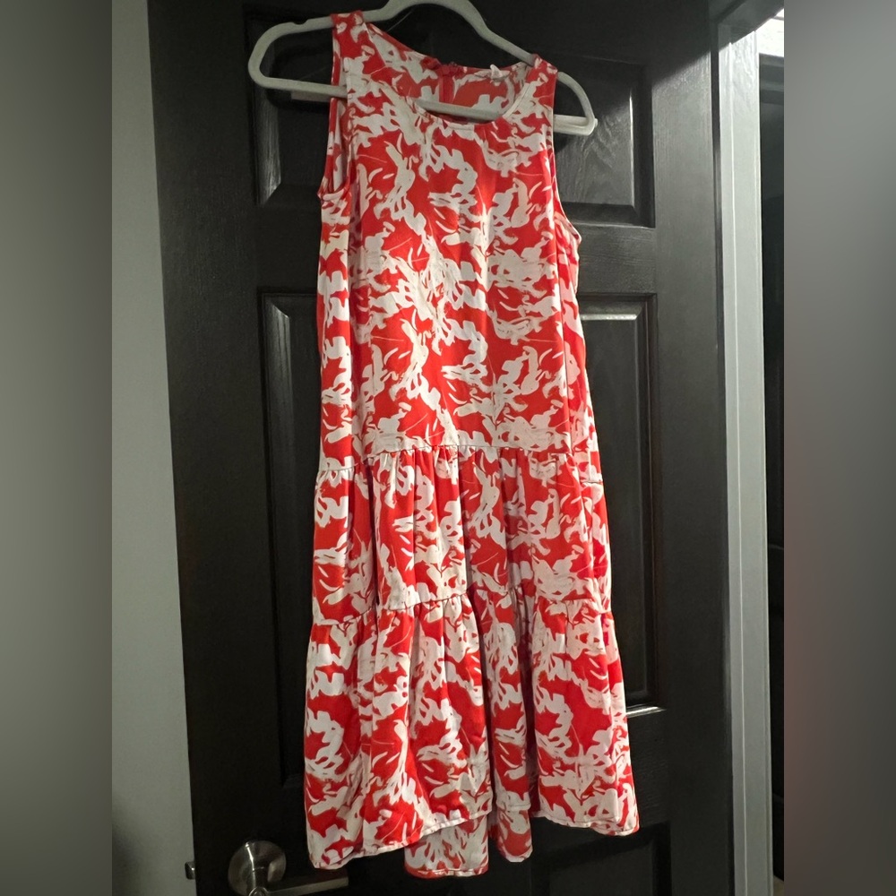 Caslon Red and White Halter Sundress
